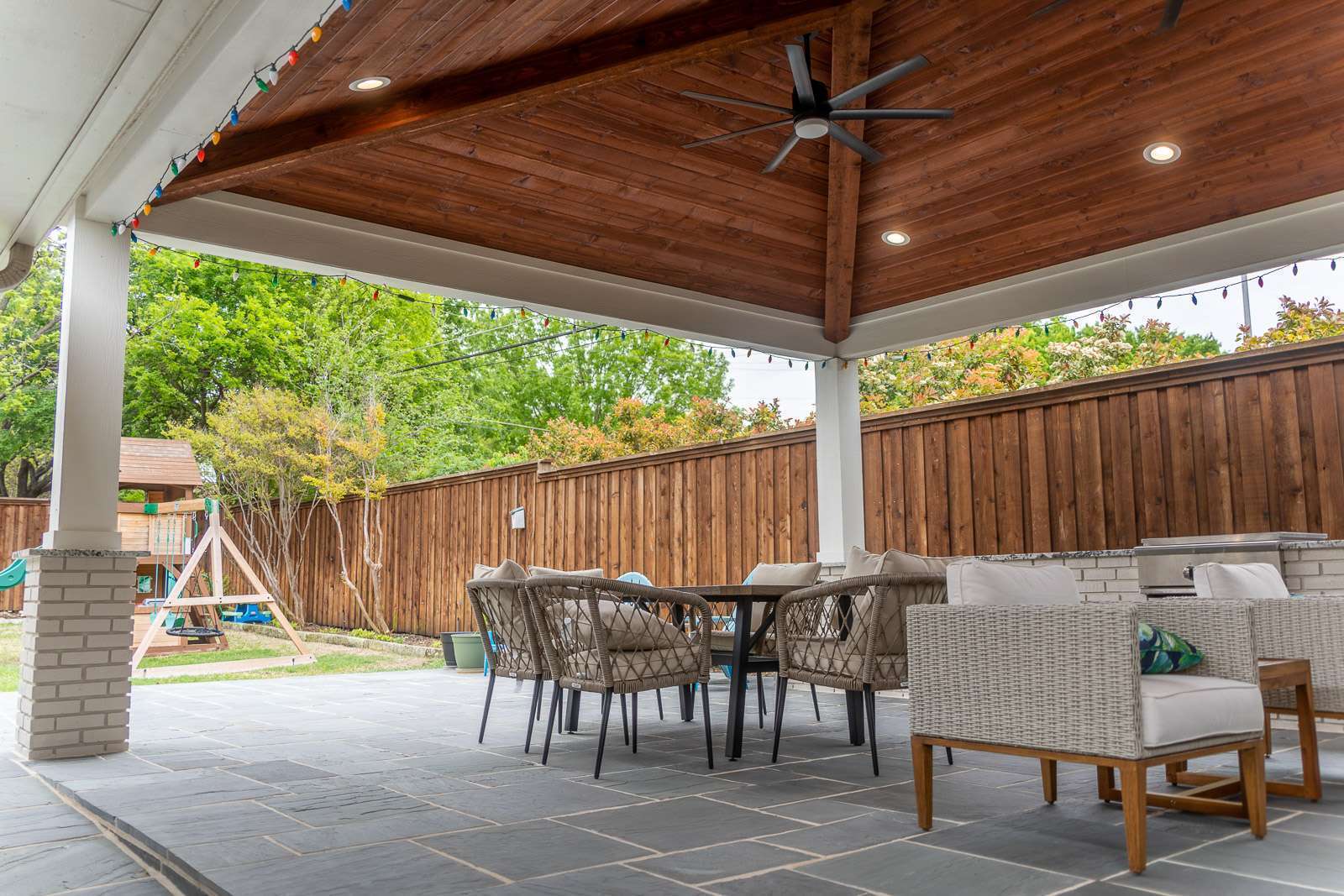 Custom Patio In Dallas By Bobcat Custom Construction