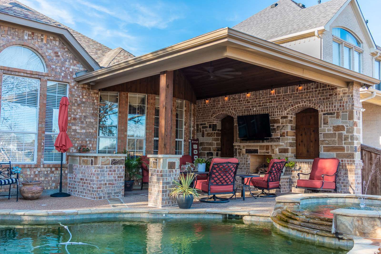 Covered Patio Build In McKinney By Bobcat Custom Construction