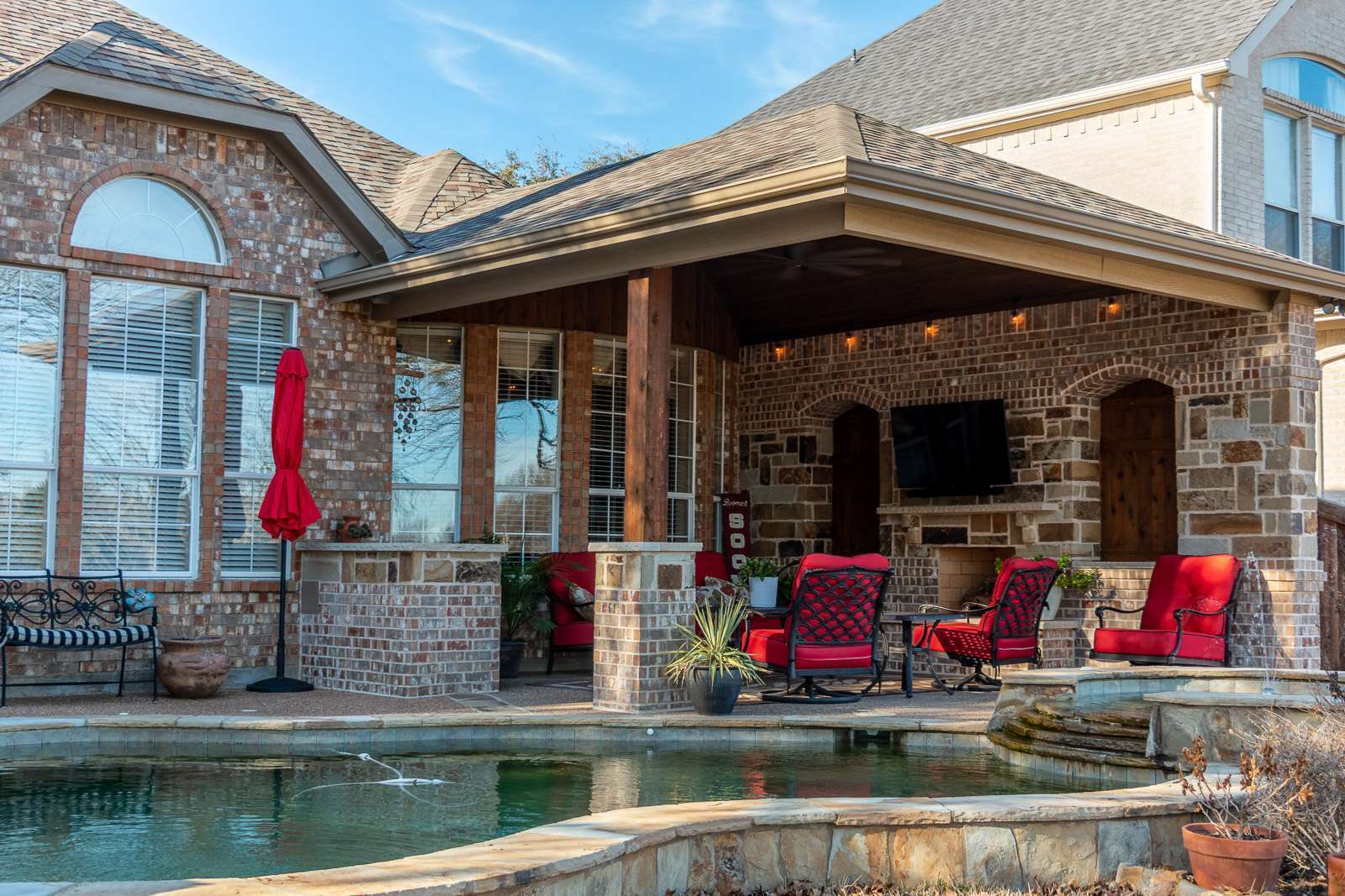 Covered Patio Build In McKinney By Bobcat Custom Construction